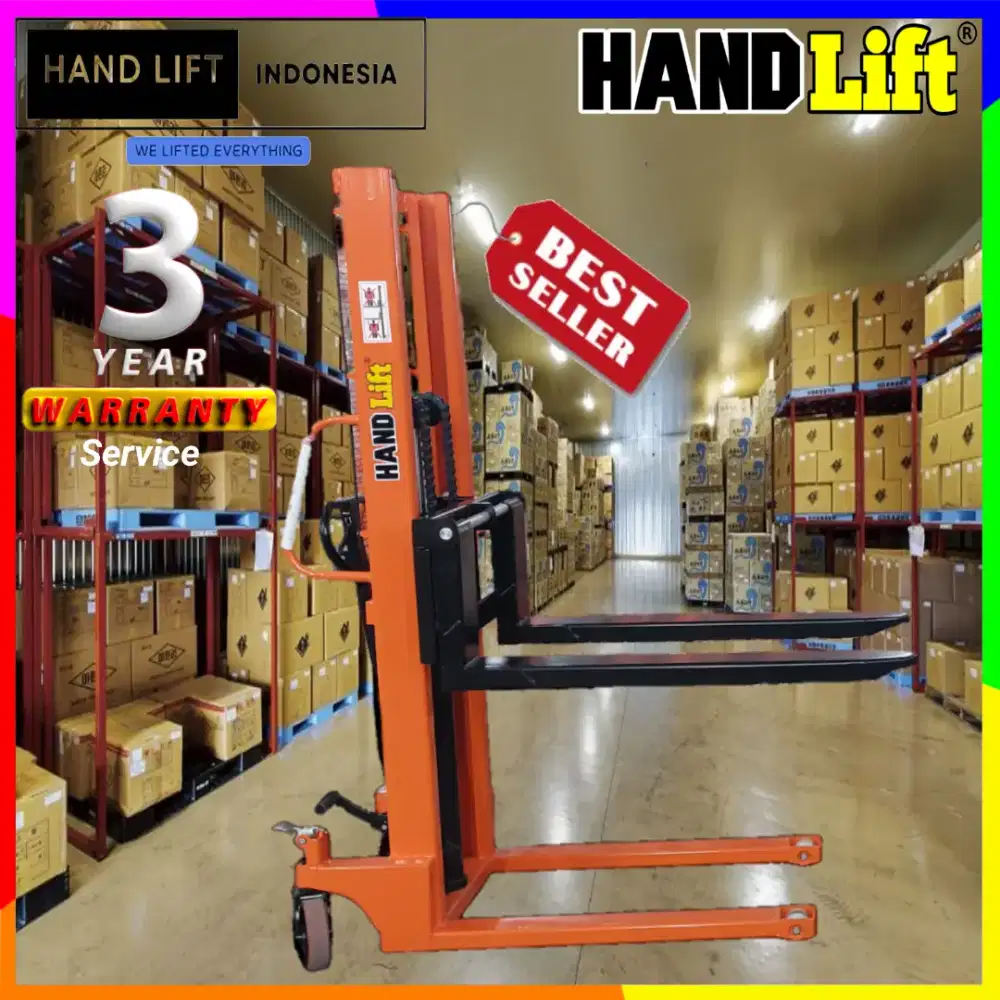 hand lift hand stacker 2ton/1.6m hand palet dan semi electric stacker