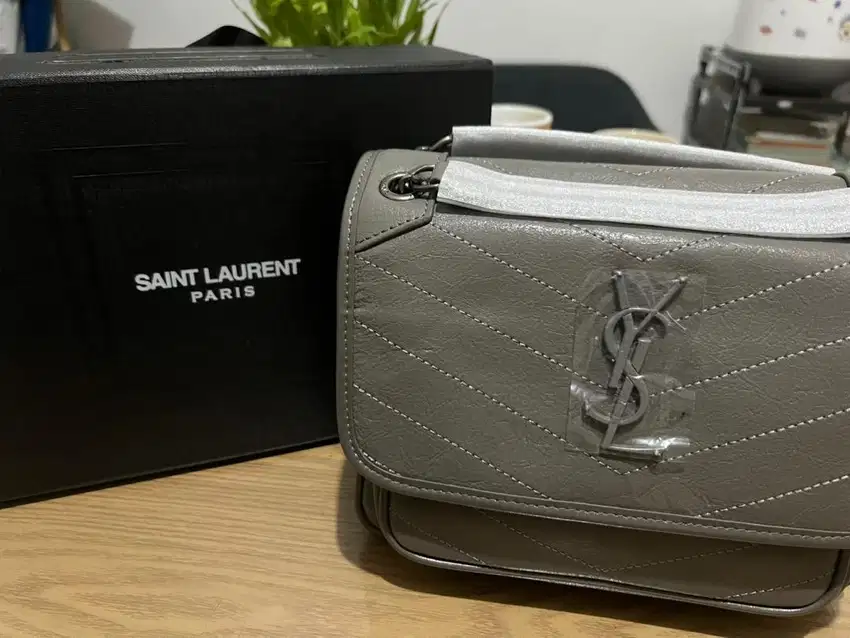 Ysl niki small grey