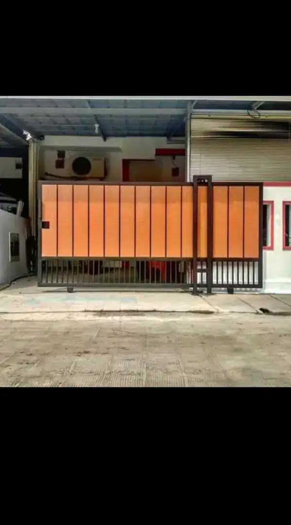 Pagar grc motif serat kayu