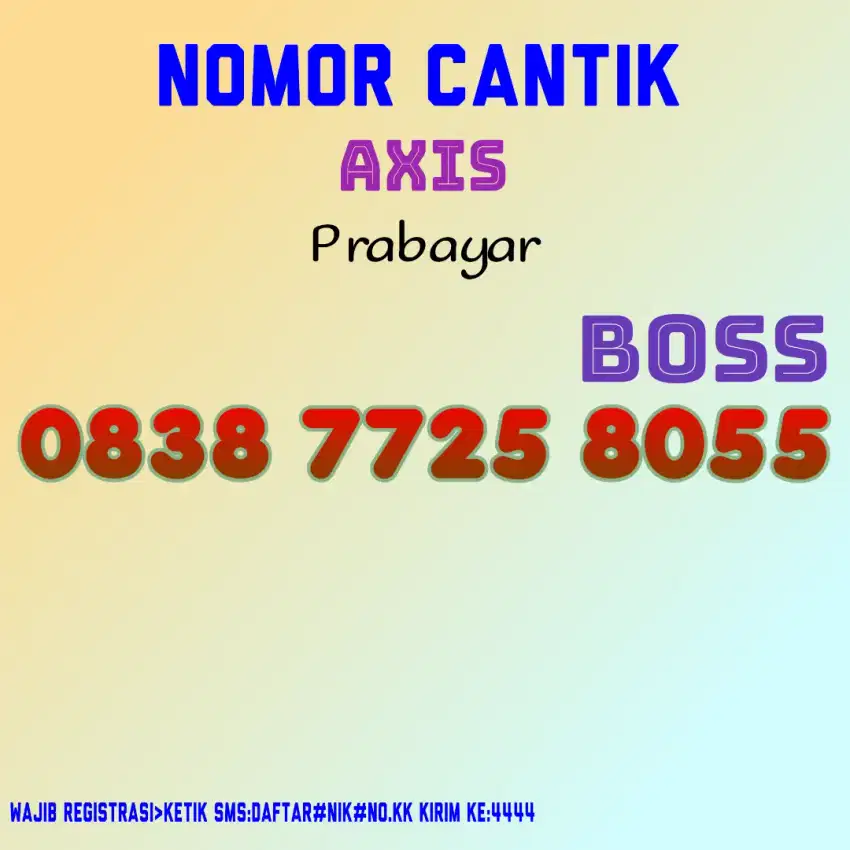 Perdana Axis Nomor Cantik Hoki - BOSS