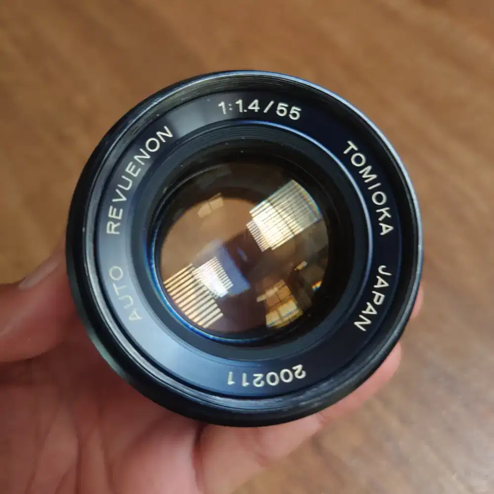 Lensa Manual Auto Revuenon Original Tomioka Japan 55mm f1.4 M42