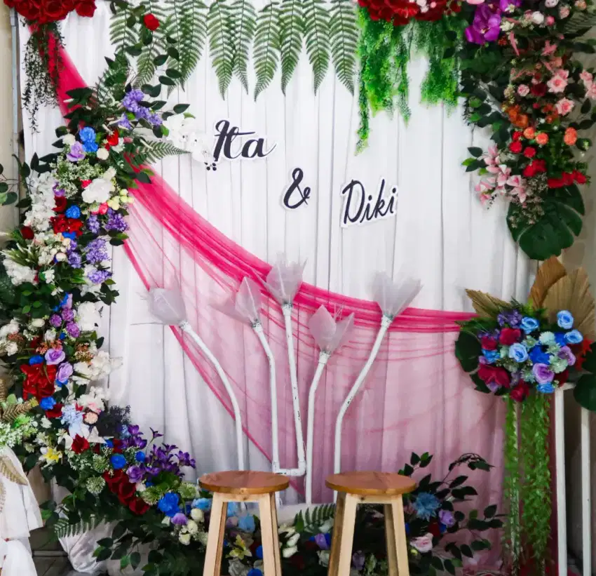 Dekorasi Backdrop Akad Lamaran Ultah Khitanan Aqiqah dll C1