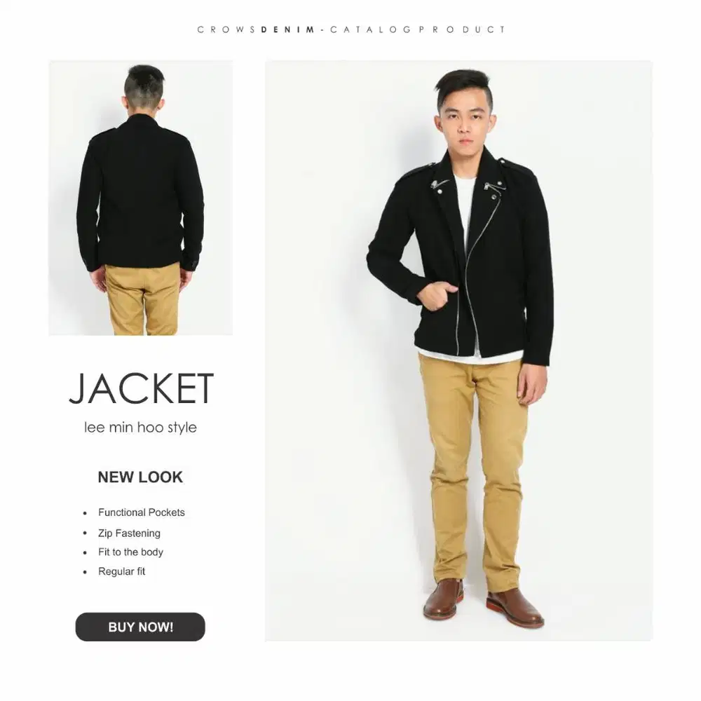 Blazer Jaket Double Zipper Korean Style – SK08