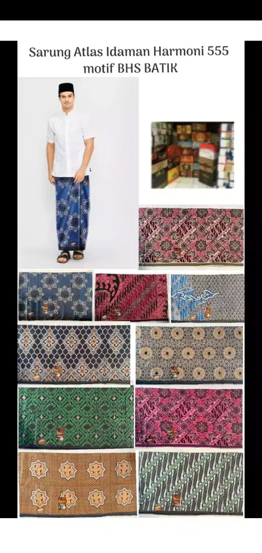 Sarung Atlas Idaman motif batik bhs