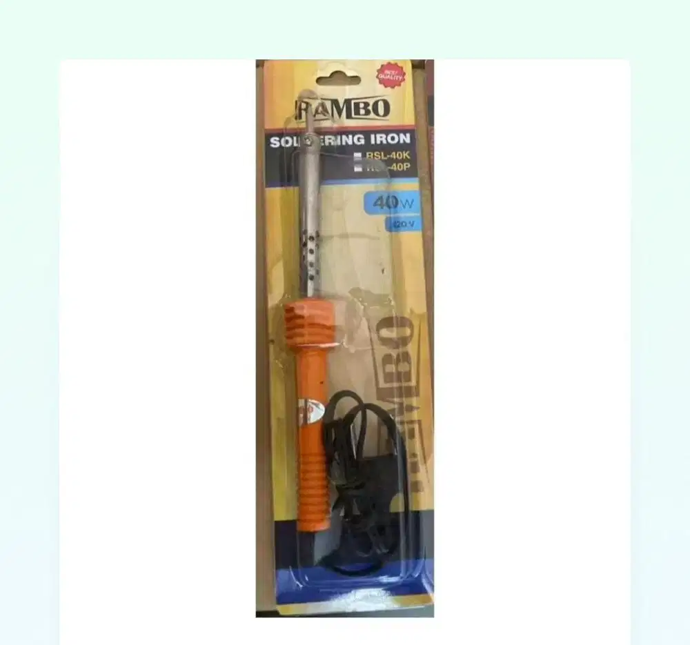 Rambo solder gagang kayu/PVC plastik 40watt 220V