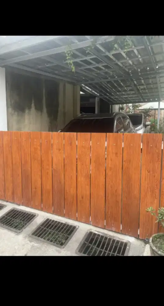 Pagar besi papan grc pengaman rumah anti maling