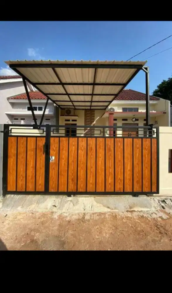 Pagar besi papan grc moderen