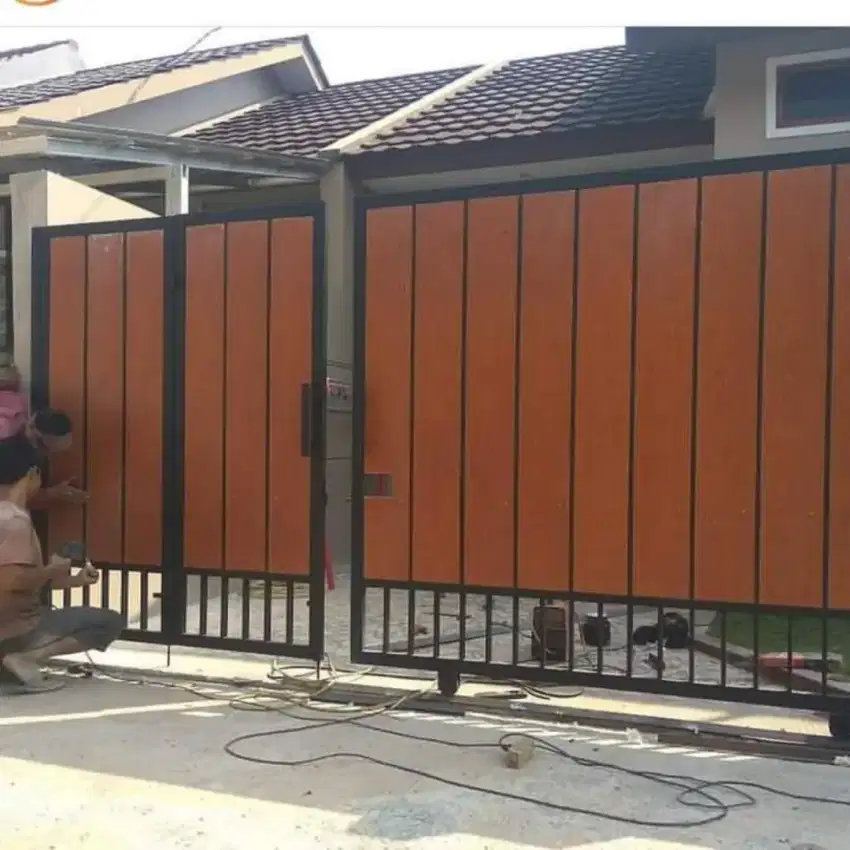 Pagar besi sleding grc