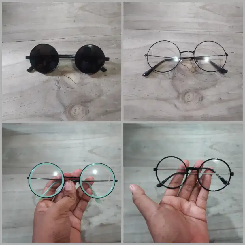 Kacamata boboho kacamata vintage kacamata bulat kacamata hitam pria
