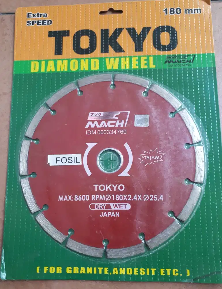Tokyo Mach Diamond Wheel Dry & Wet Cutting Disc 7 inch (A-652)