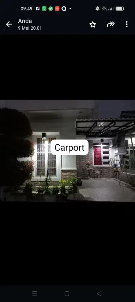 Disewakan rumah 1 lantai setengah per TAHUN include isi