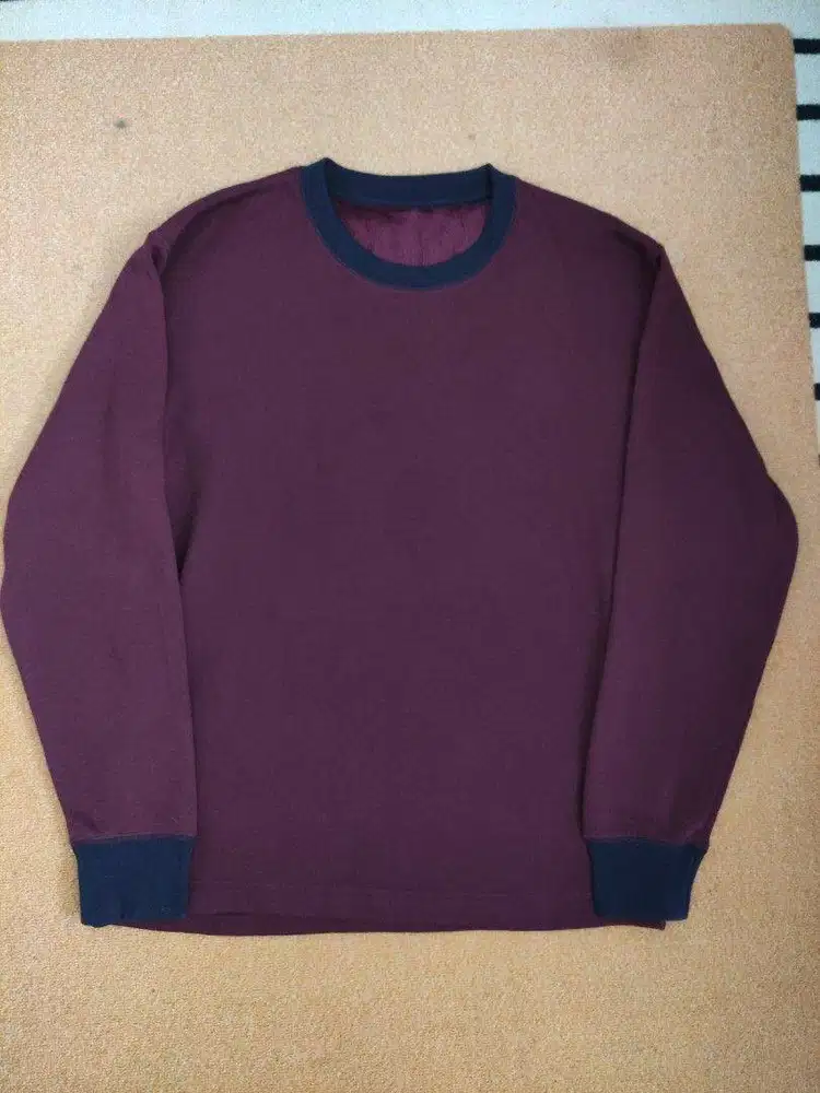 Uniqlo fleece sherpa burgundy