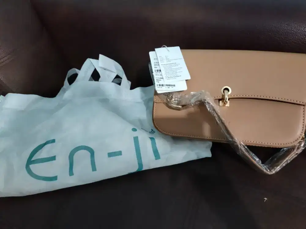 Tas Shoulder Wanita Warna Mocca merk Enji Original