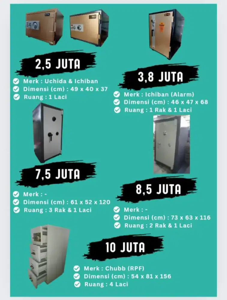 Jual Beli berbagai brankas safety box