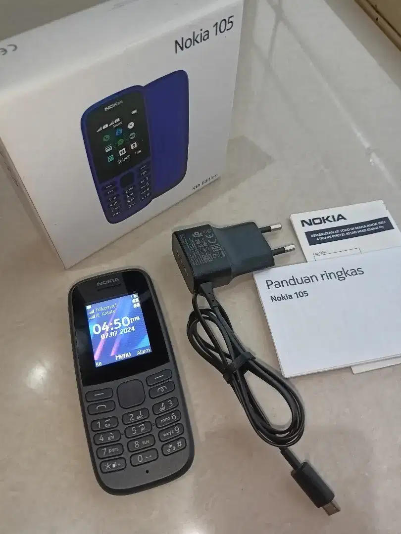 Nokia 105 Dual Sim Card Edisi ke 4 Original Tanpa Charger