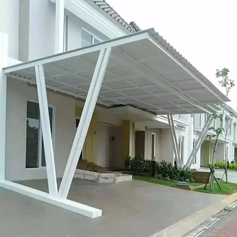 Kanopi motif minimalis berbagai macam atap
