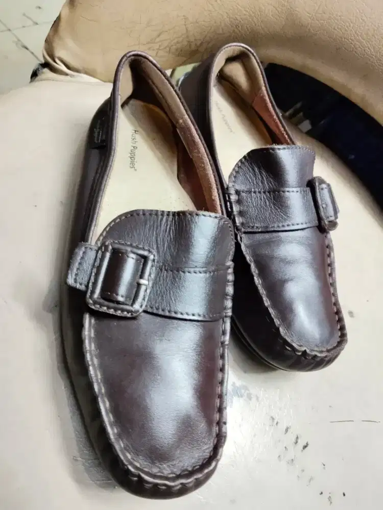 Sepatu kulit original hushpuppies flatshoes (sepatu pria dan wanita)