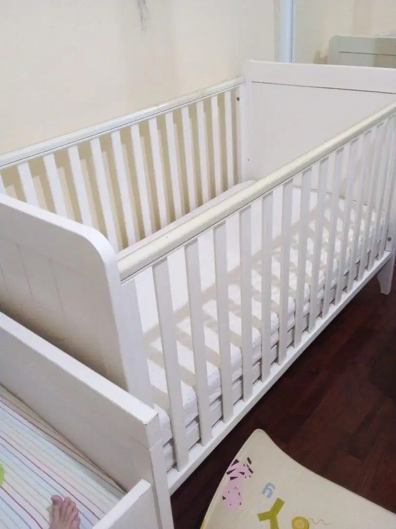 BABY COT BED MOTHERCARE APPLEBY 140 x 70 cm CRIB+MATRESS