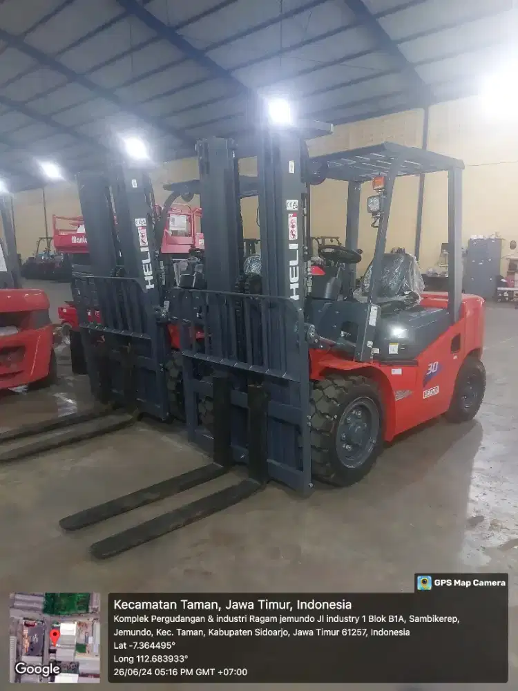 Forklift 3 Ton Baru Mast Threelift 4,5 Meter di Sidoarjo