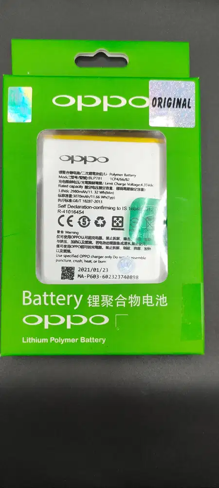 Baterai Oppo A52/A55/A32/A91/A92 /A92S Baterai BLP781