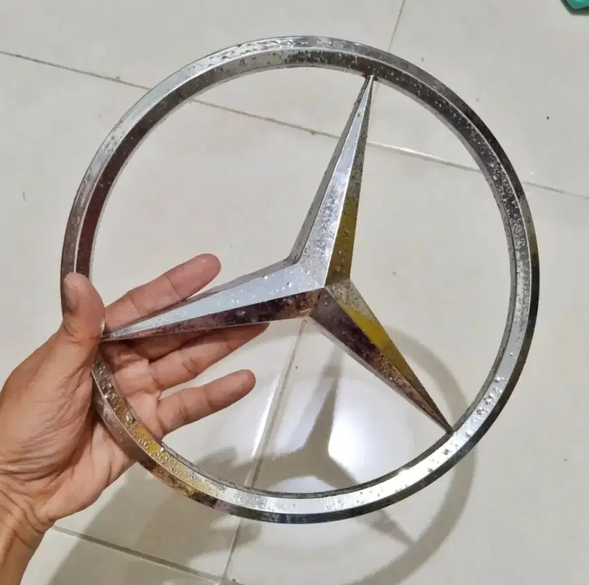 Logo mercy mercedes besi big size 25 cm jadul fiat bmw sepeda vintage