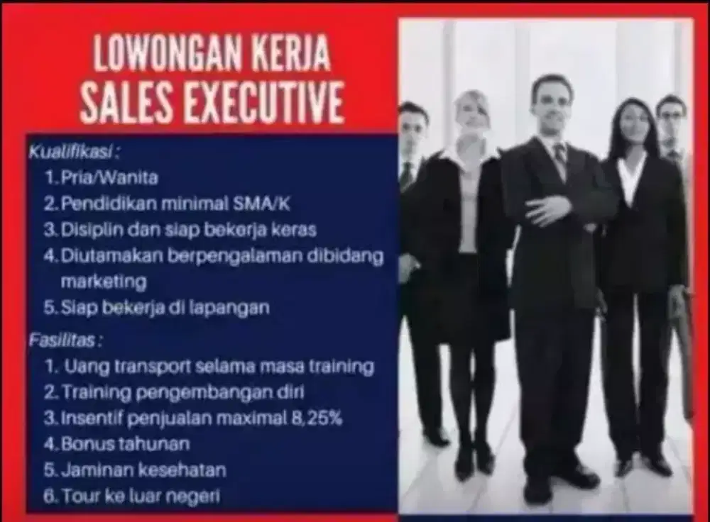 Buka lowongan sales TANGGERANG