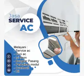 Service, cuci & Bongkar pasang AC Panggilan