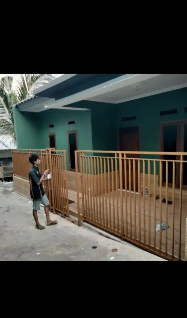 Pagar besi hollow galvanis moderen