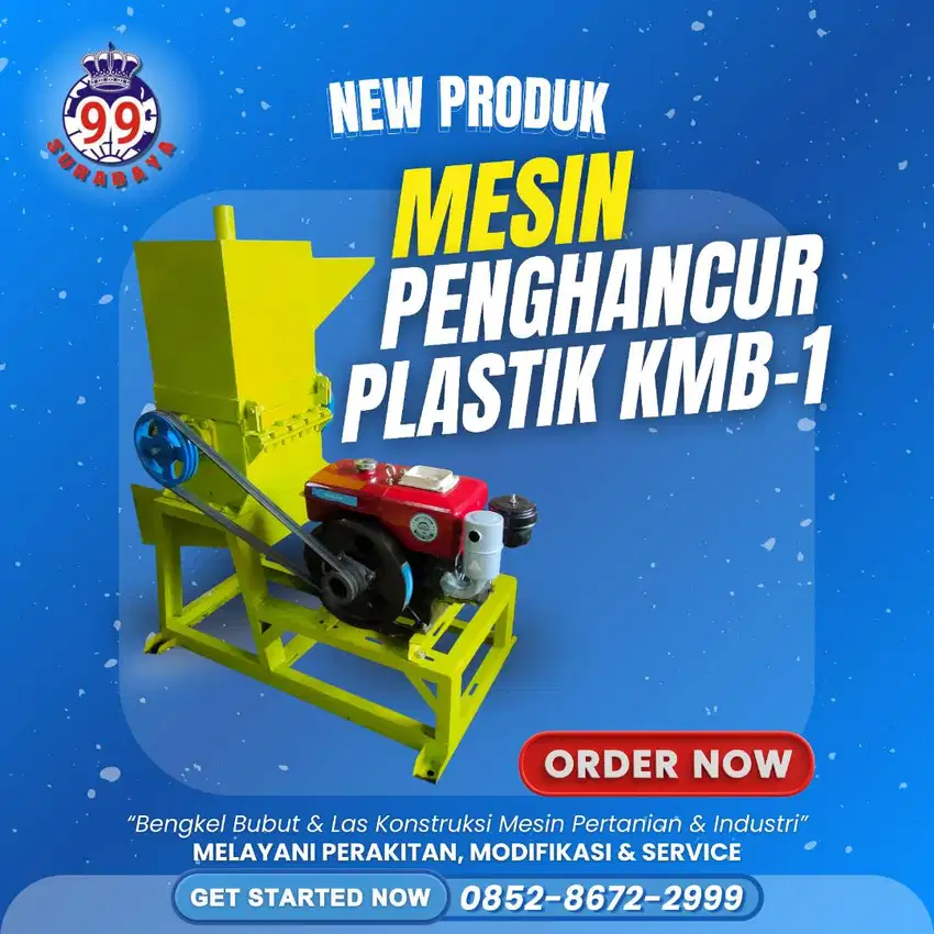 MESIN PENGHANCUR PENCACAH PENGGILING PLASTIK KERTAS KMB - 1