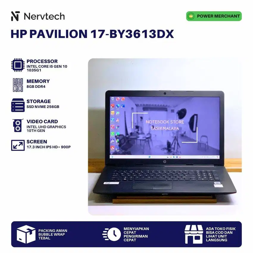 HP Pavilion 17 BY3613DX Core i5 1035G1 Gen 10 8GB/256GB