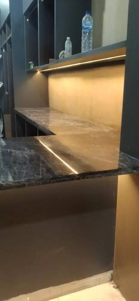 Meja Kitchenset Marmer Hermes Grey