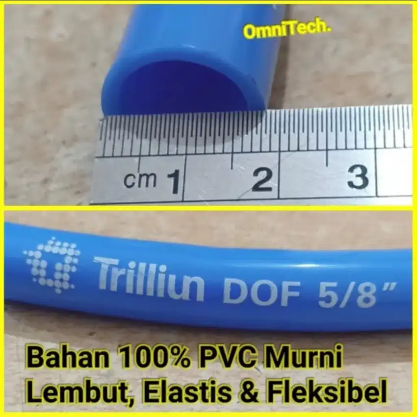 Selang Air Keran Taman PVC Hose 5/8 Trilliun Dof Meteran Ecer Triliun
