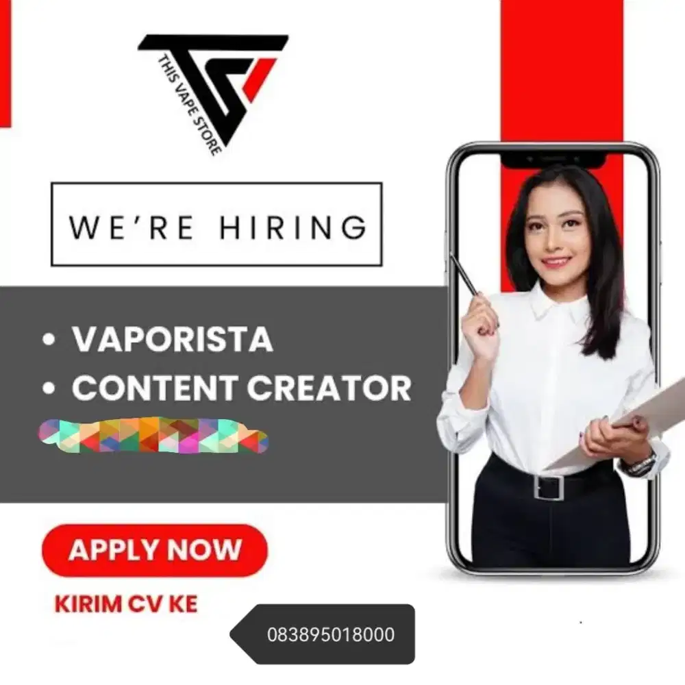 DIBUTUHKAN SUPERVISOR / KEPALA TOKO UNTUK VAPESTORE DI BALARAJA TIMUR