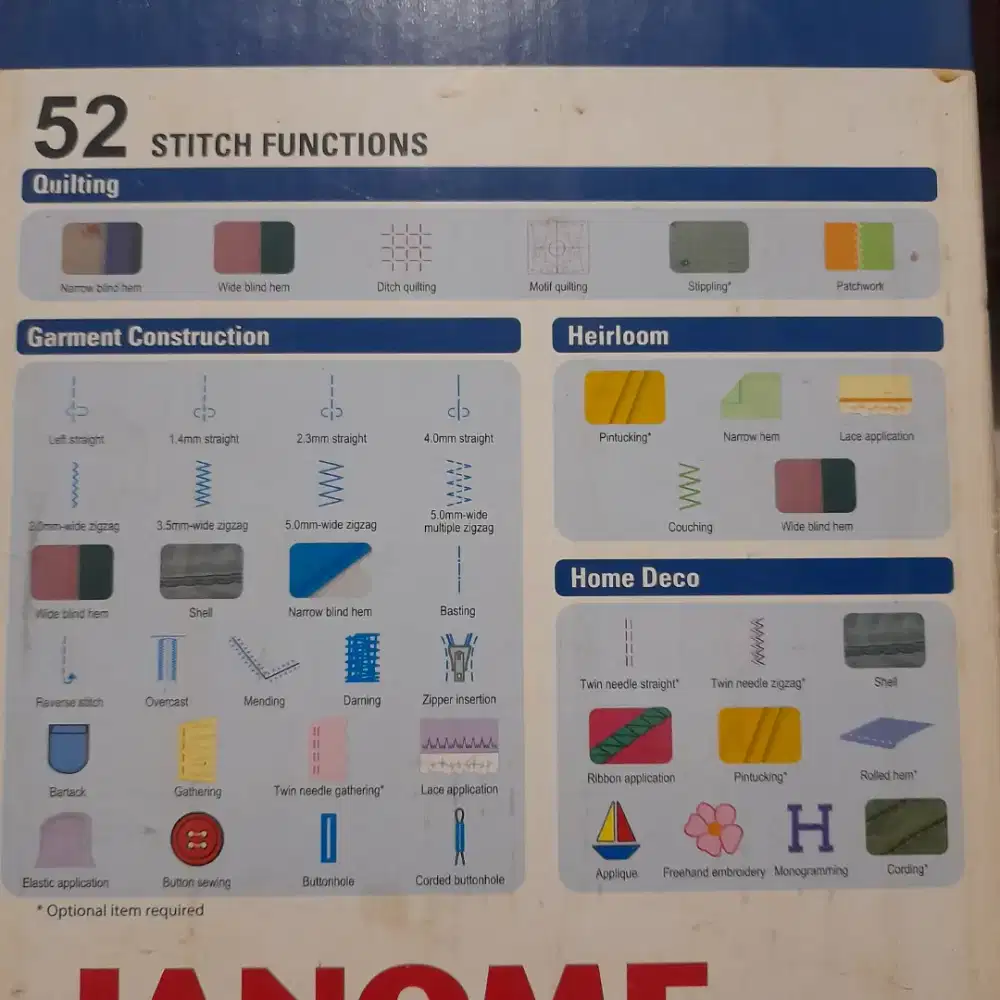 Mesin jahit portable janome