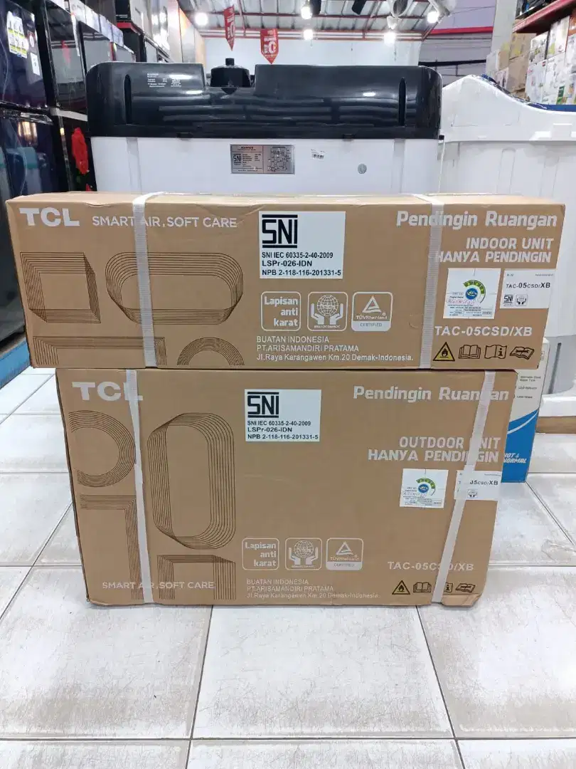 AC TCL 1/2PK Low Watt ,BARU, GARANSI RESMI PABRIK HARGA BERIKUT PASANG