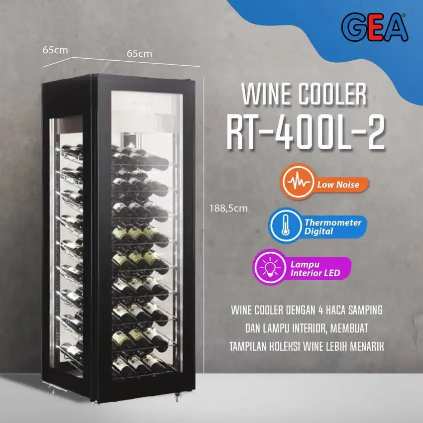 Wine Cooler Gea Berbagai Ukuran & Kapasitas