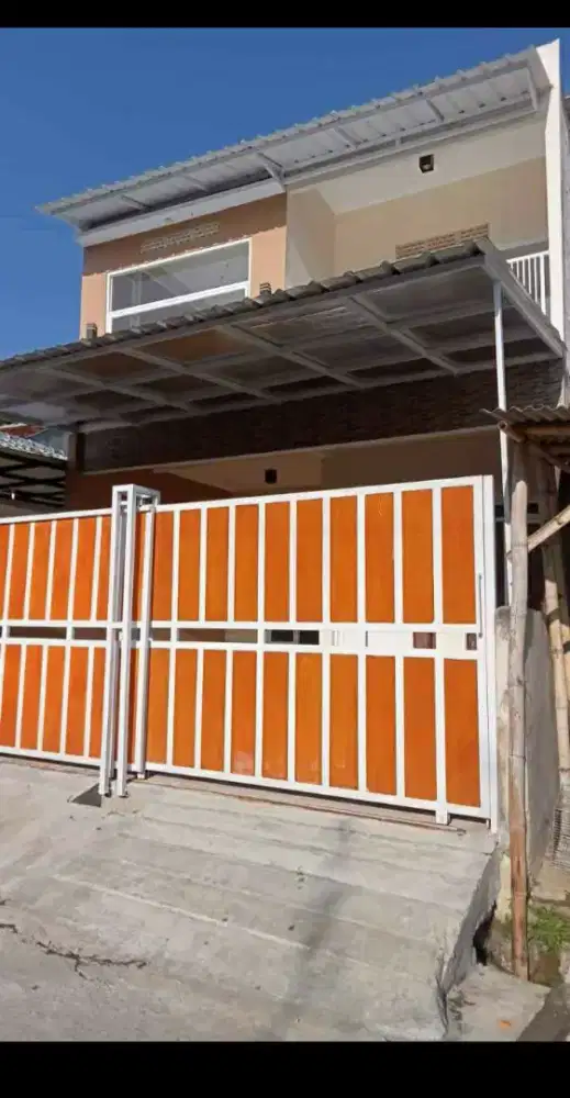 Pagar besi grc motif serat kayu