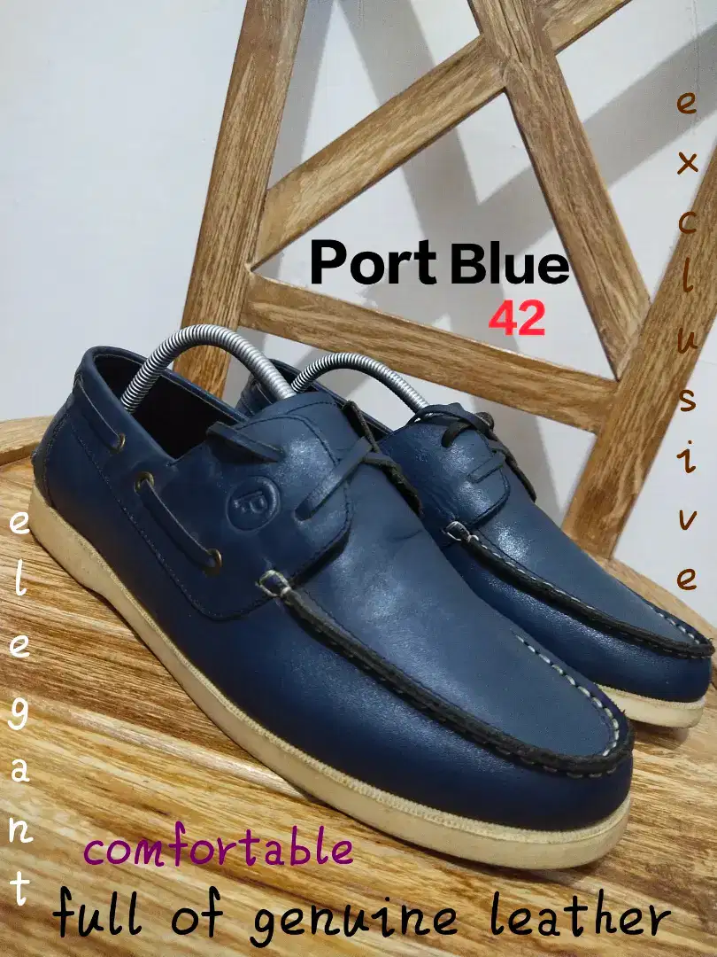 PORT BLUE 42Navy Asli KuliT, Elegan, Eksklusif, & Nyaman