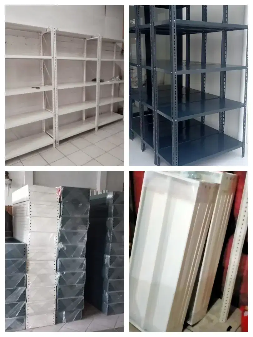 Rak besi siku  Tebal 
5 & 4 susun 100x40x200cm Full besi 
Bisa COD