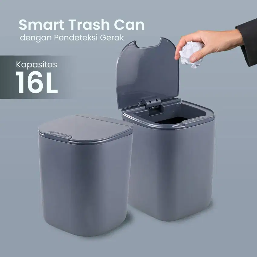 Tempat Sampah Sensor Dapur Elektrik Smart Trash Can Motion Sensor 16L