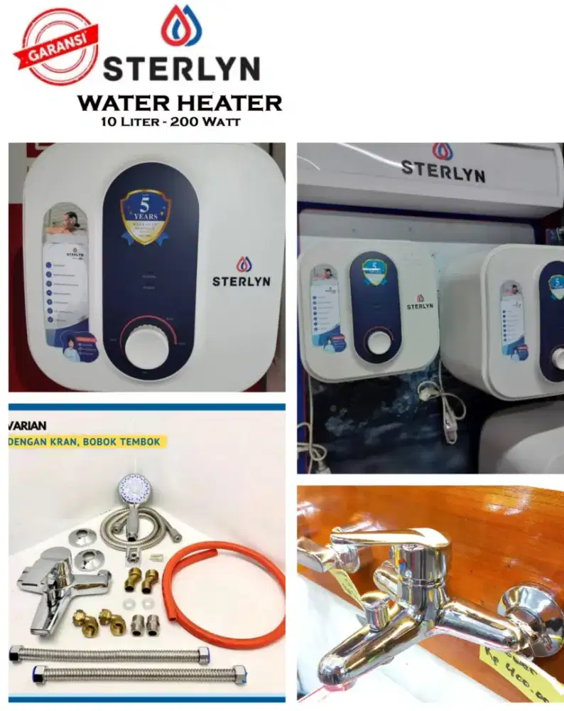 water heater listrik + kran panas dingin pemasangan