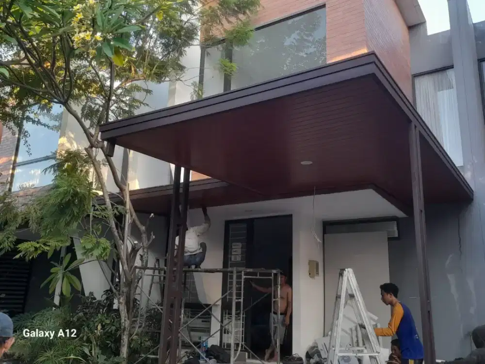 Kanopi atap alderon + plapon pvc