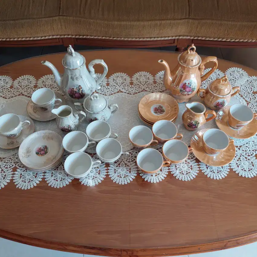 2 set, Teh set / Tea set mini, made in Japan motif Eropa
