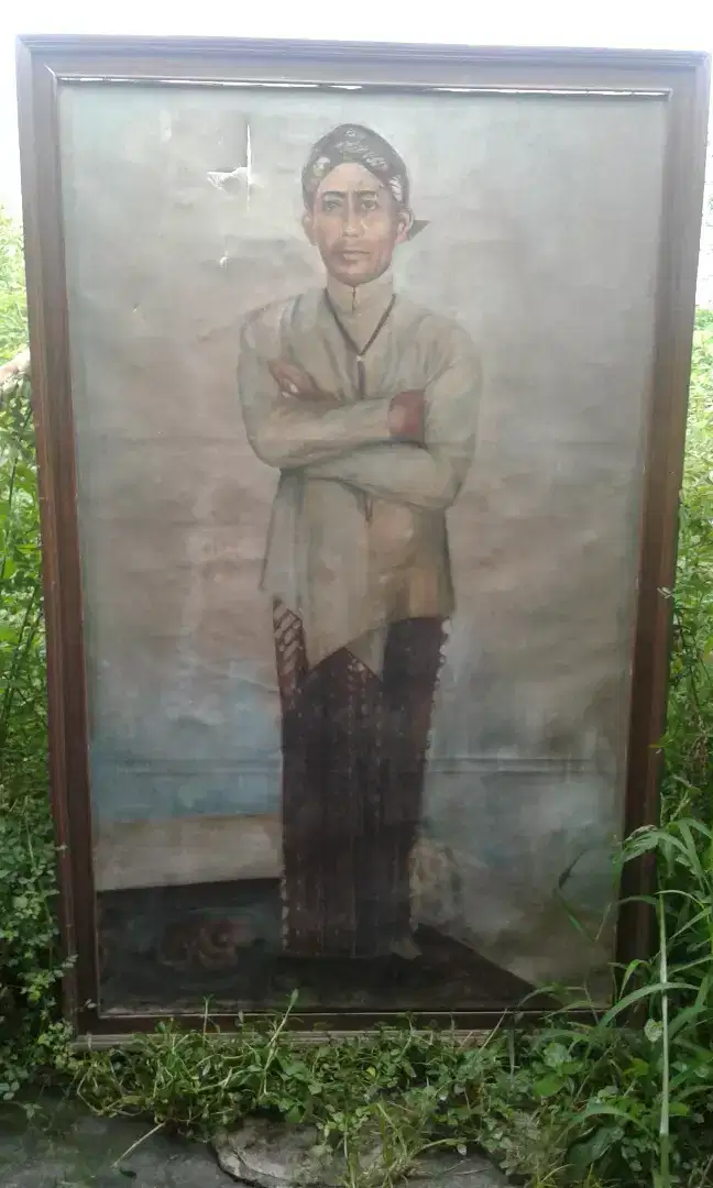 Lukisan tokoh sejarah sosrokartono vintage antik nego cod rungkut