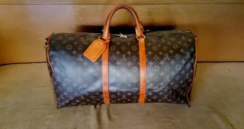 Tas Travel bag coklat Louis Vuitton Keepall 50 Tahun 1991