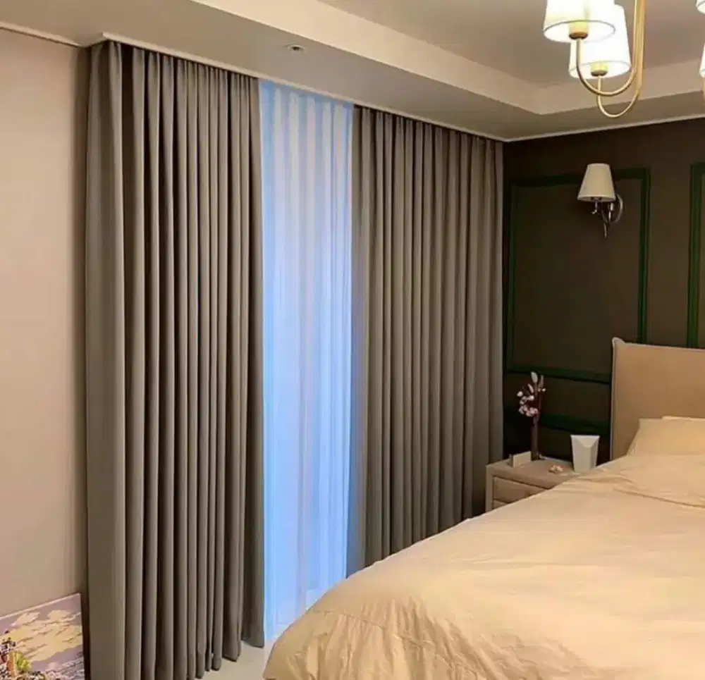 Gorden minimalis blackout custom ukuran/gordyn blinds buat perkantoran