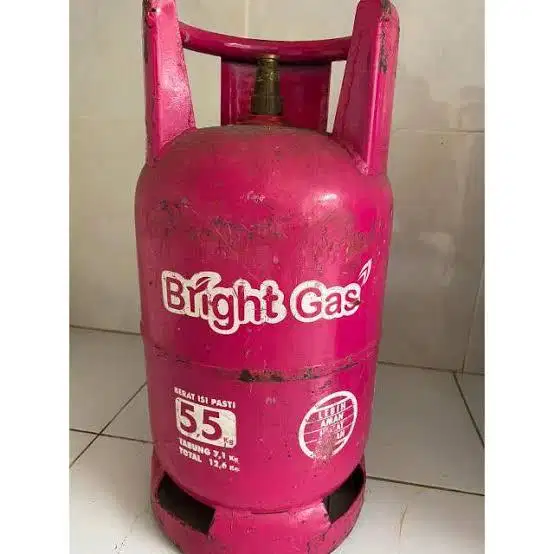 DIJUAL 1 TABUNG GAS KOSONG 5,5 KG PINK BRIGHT GAS