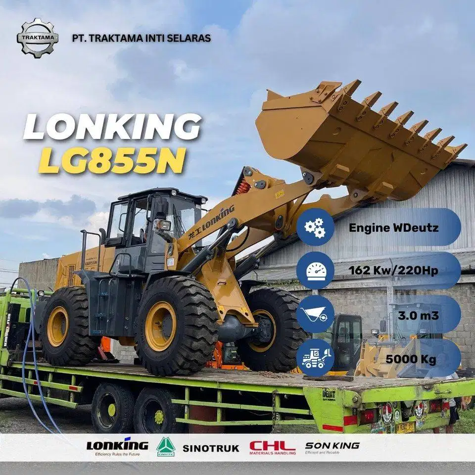 WHEEL LOADER LONKING CDM855N Kapasitas Bucket 3 Kubik