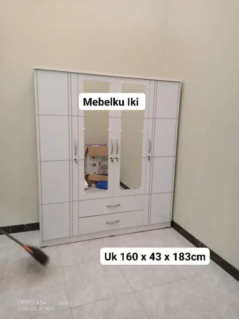 Lemari pakaian 4pintu jumbo mewah, murah bisa kirim COD