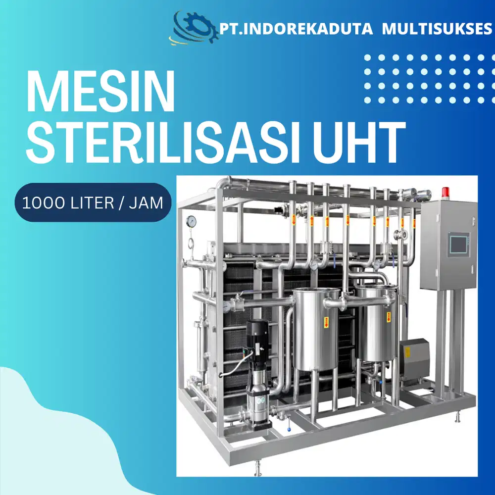 Mesin sterilisasi UHT kapasitas 1000L/jam sistem direct